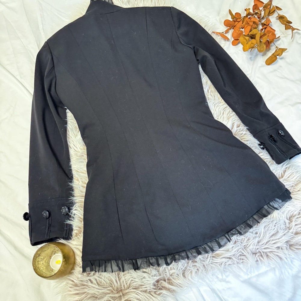 I-N-S-I-G-H-T NY | Ruffle Military Blazer With Button Detail Size 2 - Picture 6 of 12